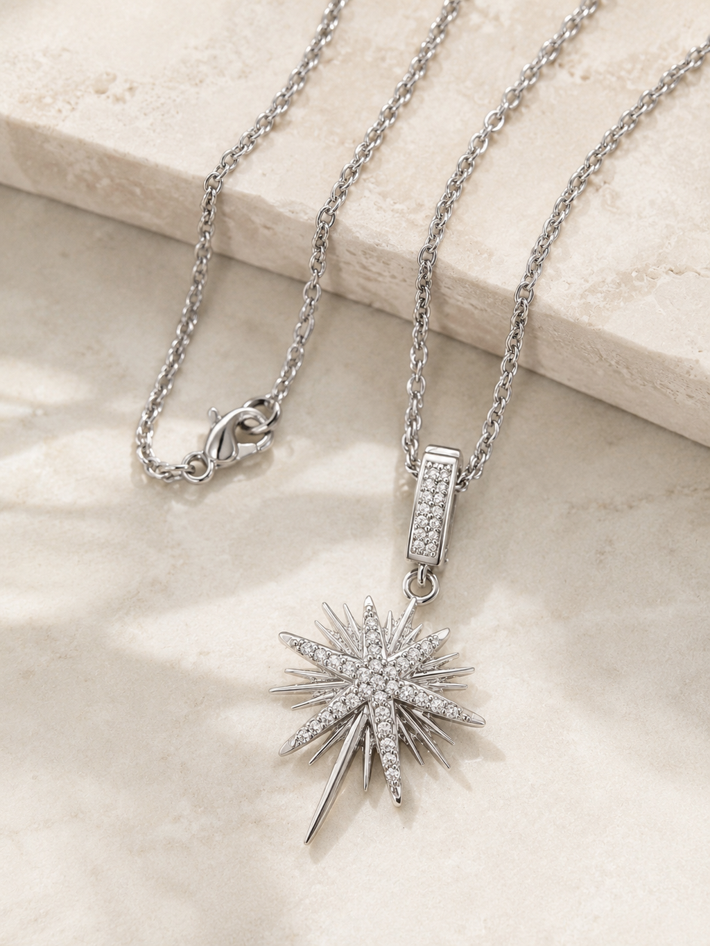 Crystal Starburst Pendant Necklace