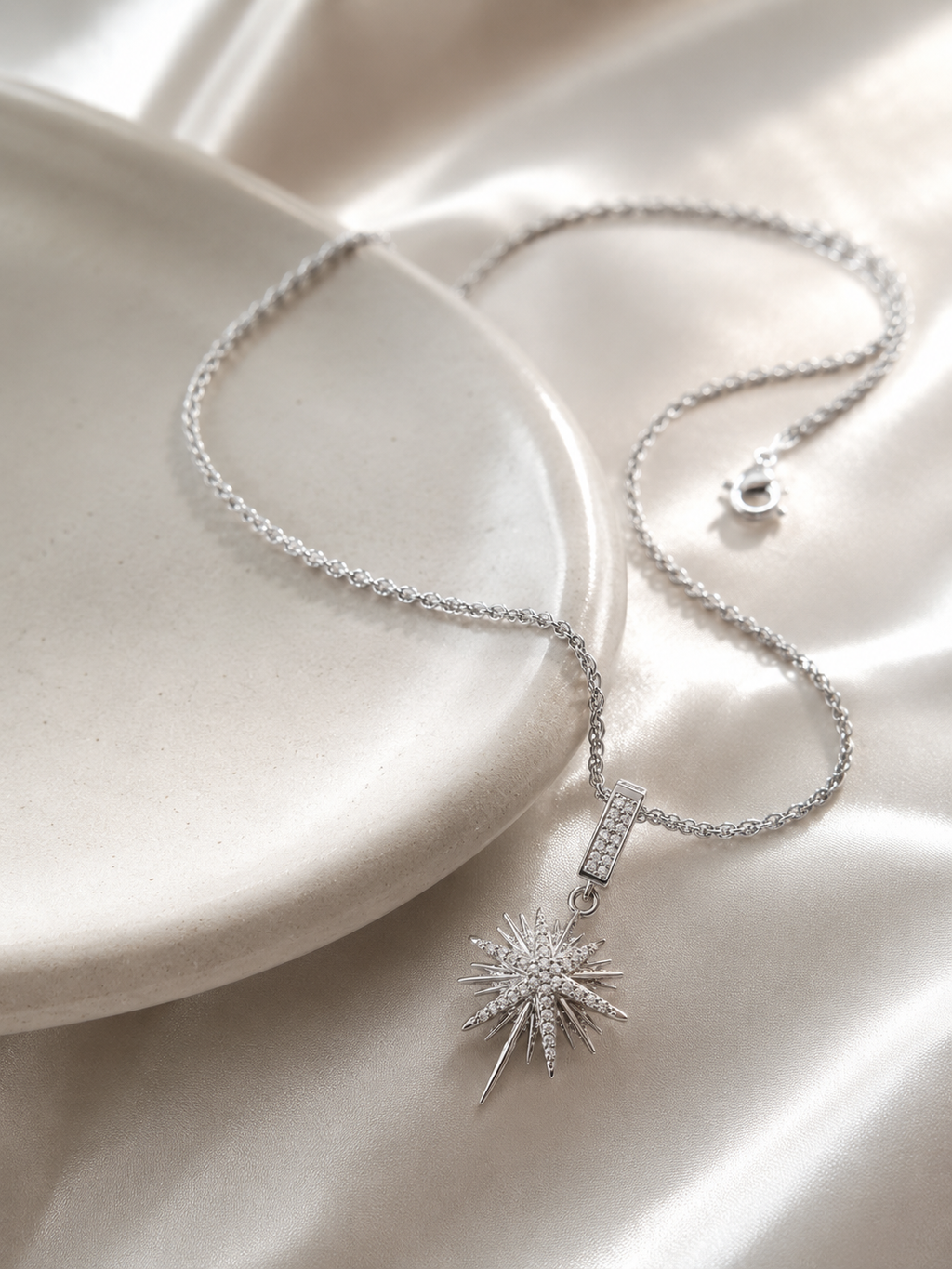 Crystal Starburst Pendant Necklace