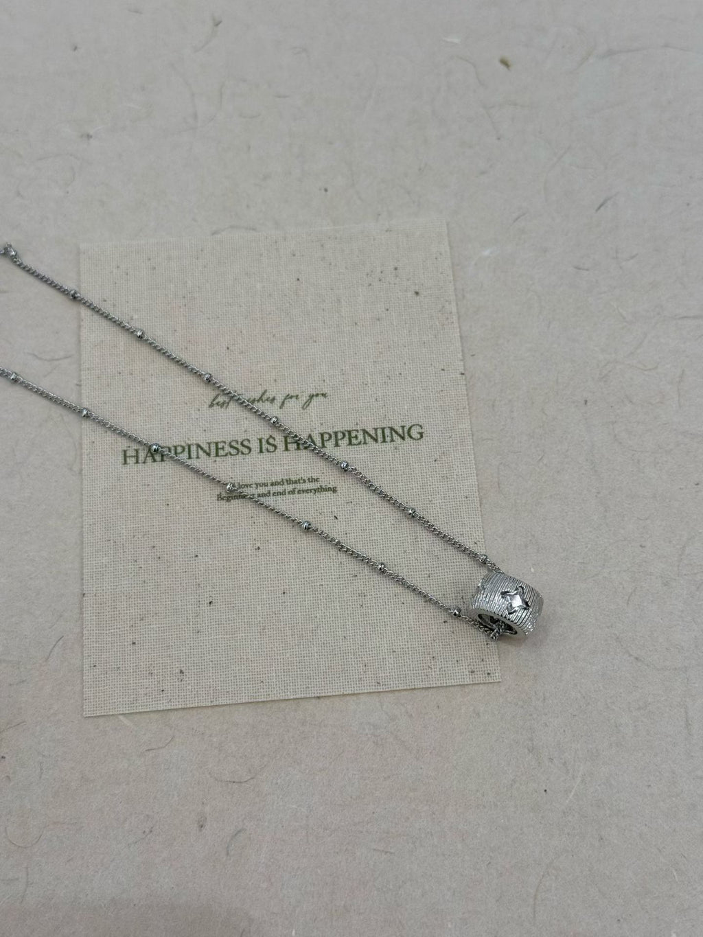Star Charm Cylinder Necklace