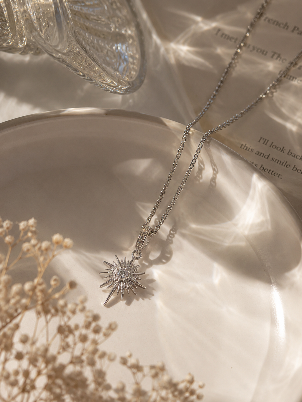 Crystal Starburst Pendant Necklace